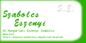 szabolcs eszenyi business card